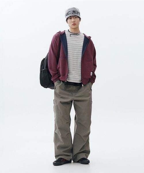 PARAKEET(パラキート)の「ドリフトジップアップフードパーカー(ラストレッド)(パーカー・レディース・レンガ・SMALL/MEDIUM/LARGE/X-SMALL)」の2枚目の写真