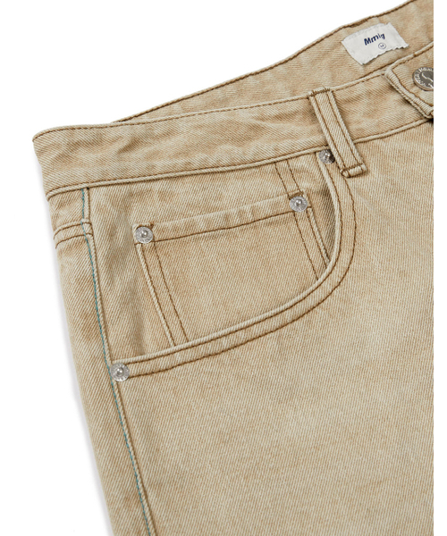 MMLG（エムエムエルジー）の「[Mmlg] MM AUTHENTIC REGULAR DENIM PANTS (BEIGE)（デニムパンツ・レディース・その他・LARGE/X-LARGE/X-SMALL/SMALL/MEDIUM）」の4枚目の写真