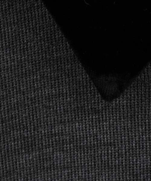 CLANE（クラネ）の「【CLANE/クラネ】VELOR COLLAR KNIT TOPS/ベロアカラーニットトップス（ニット/セーター・レディース・ブラウン/ブラック/グレー・1）」の15枚目の写真