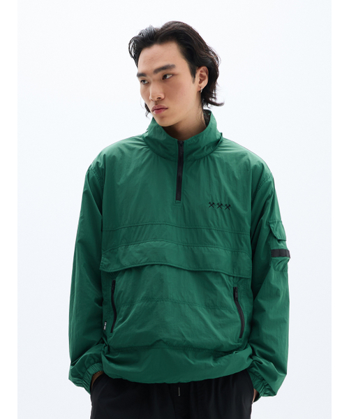 セール】タクティカルヒドンフードパッカブルアノラック (グリーン