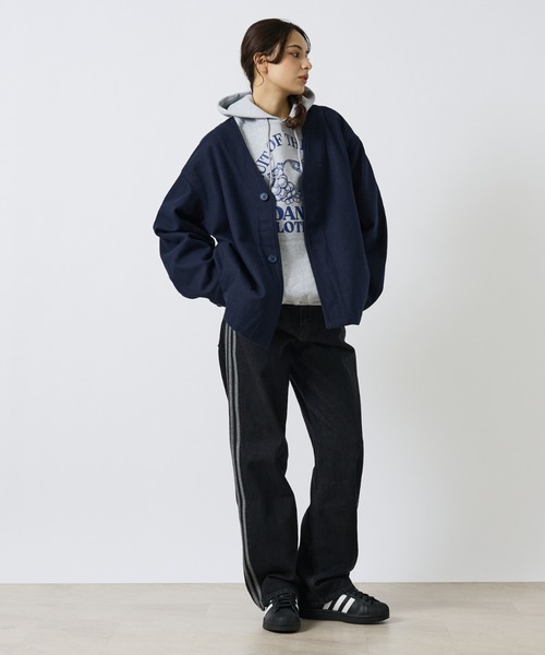 ABAHOUSE（アバハウス）の「【LUCEBER/ルースバー】 WOOL LINER COAT/ウールノーカラーライナーコート（ノーカラージャケット・メンズ・チャコールグレー/ネイビー・M/L）」の4枚目の写真