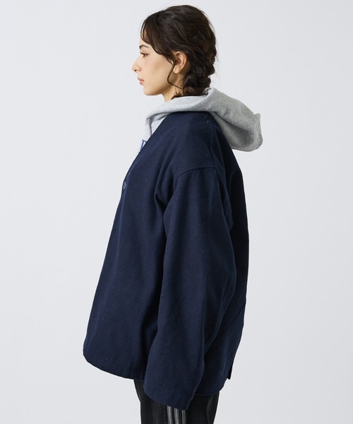 ABAHOUSE（アバハウス）の「【LUCEBER/ルースバー】 WOOL LINER COAT/ウールノーカラーライナーコート（ノーカラージャケット・メンズ・チャコールグレー/ネイビー・M/L）」の6枚目の写真