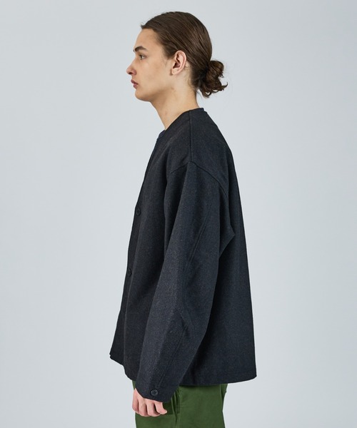 ABAHOUSE（アバハウス）の「【LUCEBER/ルースバー】 WOOL LINER COAT/ウールノーカラーライナーコート（ノーカラージャケット・メンズ・チャコールグレー/ネイビー・M/L）」の13枚目の写真