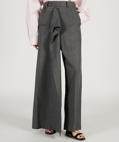 PRANK PROJECT（プランクプロジェクト）の「【2026Spring Pre-Order】ラップパンツ / Wrap Pants（その他パンツ・レディース・チャコールグレー/ブラック/ブラウン・36/38）」の22枚目の写真