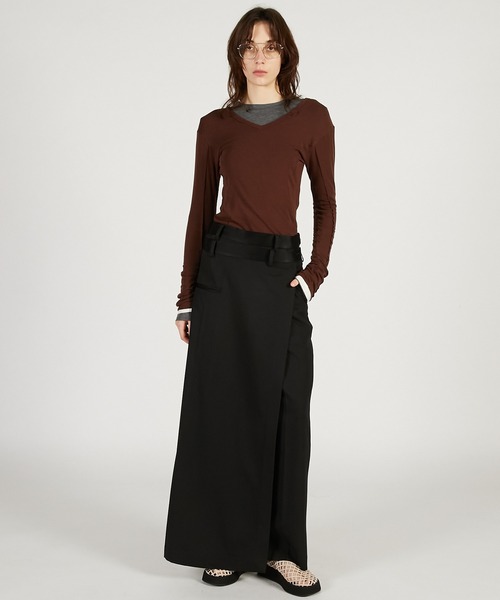 PRANK PROJECT（プランクプロジェクト）の「【2026Spring Pre-Order】ラップパンツ / Wrap Pants（その他パンツ・レディース・チャコールグレー/ブラック/ブラウン・36/38）」の11枚目の写真