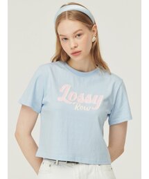LOSSYROW（ロッシロー）の「Shadow Logo Half-Sleeve T-shirt [sky blue]（Tシャツ/カットソー）」