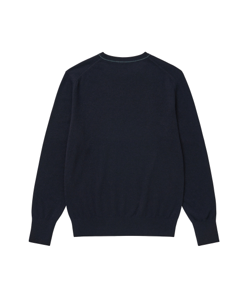 SOLEW(ソル)の「ベーシッククルーネックニット_ネイビー(ニット/セーター・メンズ・その他・SMALL/MEDIUM/LARGE)」の2枚目の写真