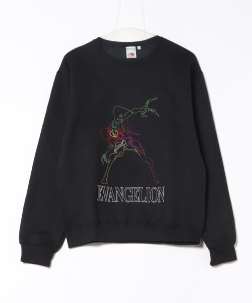 セール】【FRUIT OF THE LOOM】FTL×EVA 刺繍クルーネックスウェット