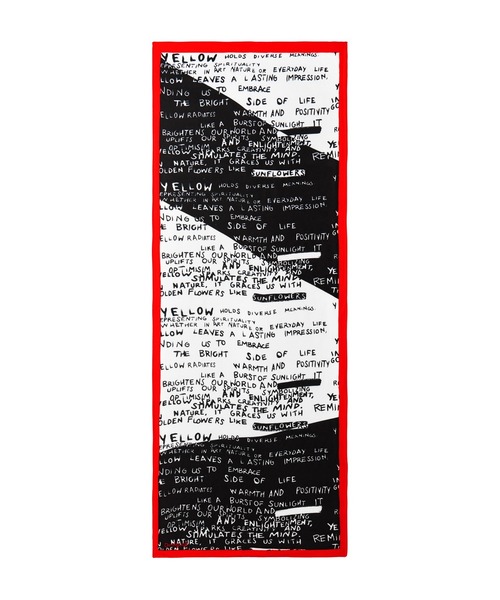 Desigual(デシグアル)の「【Desigual デシグアル】LETTERS RECTANGLE レタリングスカーフ(ストール/ショール・レディース・ブラック・FREE)」の3枚目の写真