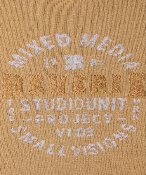 BACK NUMBER（バックナンバー）の「【BACK NUMBER】アクリルサークルロゴクルーネックセーター (カジュアル/遊び心/リラックス/耐久性)（ニット/セーター・メンズ・オリーブ/ホワイト/イエロー・L/XL/M）」の5枚目の写真