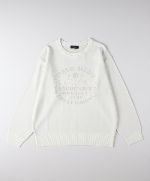 BACK NUMBER（バックナンバー）の「【BACK NUMBER】アクリルサークルロゴクルーネックセーター (カジュアル/遊び心/リラックス/耐久性)（ニット/セーター・メンズ・オリーブ/ホワイト/イエロー・L/XL/M）」の16枚目の写真