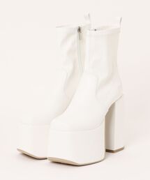 YOSUKE（ヨースケ）の「「YOSUKE/ヨースケ」厚底ストレッチショートブーツ（ブーツ）」