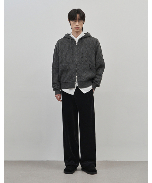 WORK ON BODY OFF(ワークオンボディオフ)の「ベロセミワイドワンタッチコットンコーデュロイパンツ【ブラック】(その他パンツ・メンズ・ブラック・MEDIUM/LARGE/X-LARGE)」の10枚目の写真