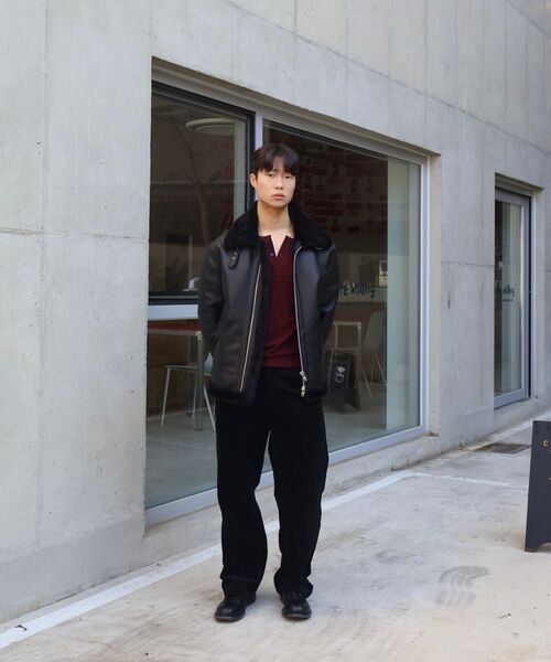 WORK ON BODY OFF(ワークオンボディオフ)の「ベロセミワイドワンタッチコットンコーデュロイパンツ【ブラック】(その他パンツ・メンズ・ブラック・MEDIUM/LARGE/X-LARGE)」の8枚目の写真