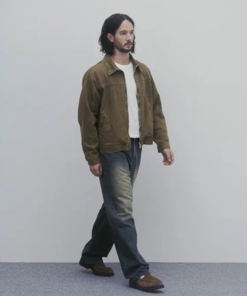 And Again(アンドアゲイン)の「And Again/Washed コットンジャケット(ブルゾン・メンズ・ブラック/カーキ/クリーム/ブラウン・FREE)」の10枚目の写真