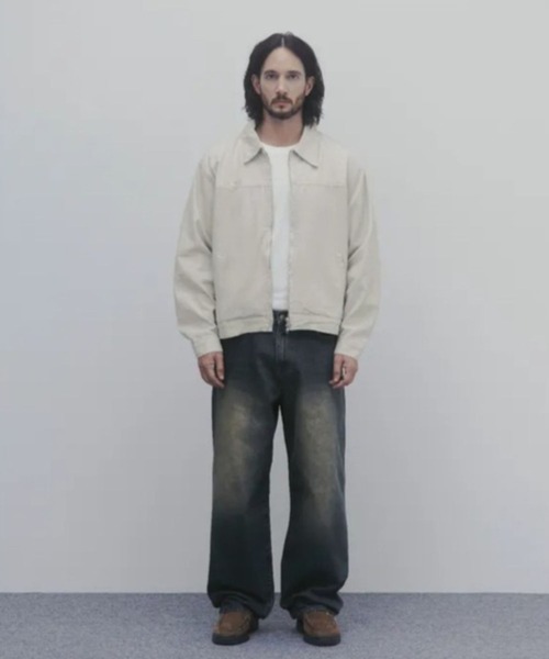 And Again(アンドアゲイン)の「And Again/Washed コットンジャケット(ブルゾン・メンズ・ブラック/カーキ/クリーム/ブラウン・FREE)」の11枚目の写真