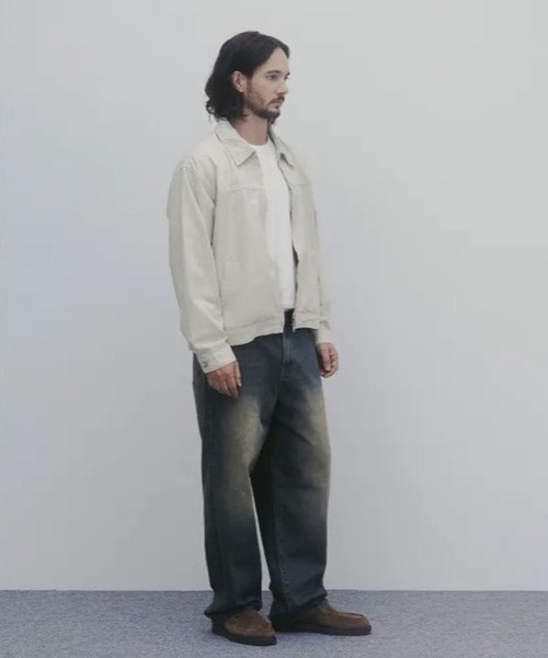 And Again(アンドアゲイン)の「And Again/Washed コットンジャケット(ブルゾン・メンズ・ブラック/カーキ/クリーム/ブラウン・FREE)」の15枚目の写真