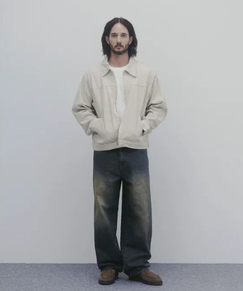And Again(アンドアゲイン)の「And Again/Washed コットンジャケット(ブルゾン・メンズ・ブラック/カーキ/クリーム/ブラウン・FREE)」の16枚目の写真
