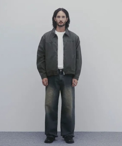 And Again(アンドアゲイン)の「And Again/Washed コットンジャケット(ブルゾン・メンズ・ブラック/カーキ/クリーム/ブラウン・FREE)」の17枚目の写真