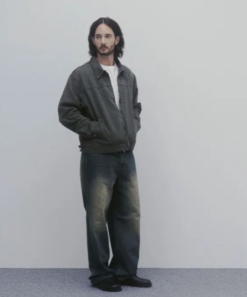 And Again(アンドアゲイン)の「And Again/Washed コットンジャケット(ブルゾン・メンズ・ブラック/カーキ/クリーム/ブラウン・FREE)」の21枚目の写真