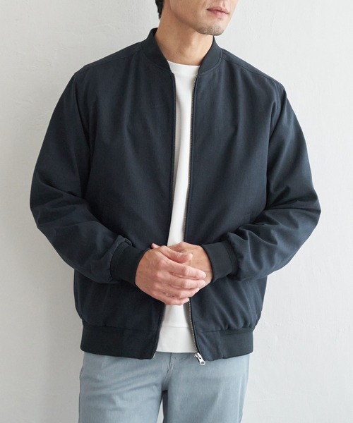 ikka(イッカ)の「2wayライナー付きリブブルゾン(ブルゾン・メンズ・ネイビー/グレー/グレイッシュベージュ・M/L/XL/S)」の3枚目の写真