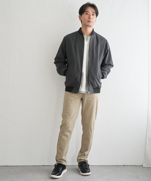 ikka(イッカ)の「2wayライナー付きリブブルゾン(ブルゾン・メンズ・ネイビー/グレー/グレイッシュベージュ・M/L/XL/S)」の6枚目の写真