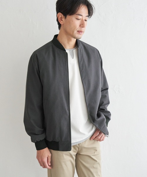 ikka(イッカ)の「2wayライナー付きリブブルゾン(ブルゾン・メンズ・ネイビー/グレー/グレイッシュベージュ・M/L/XL/S)」の4枚目の写真