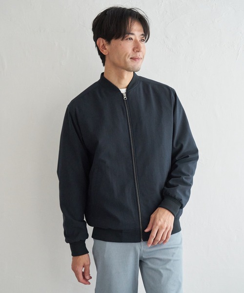 ikka(イッカ)の「2wayライナー付きリブブルゾン(ブルゾン・メンズ・ネイビー/グレー/グレイッシュベージュ・M/L/XL/S)」の15枚目の写真