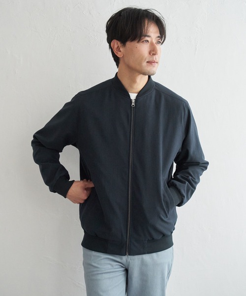 ikka(イッカ)の「2wayライナー付きリブブルゾン(ブルゾン・メンズ・ネイビー/グレー/グレイッシュベージュ・M/L/XL/S)」の14枚目の写真