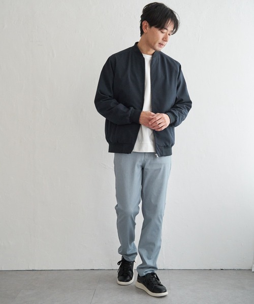 ikka(イッカ)の「2wayライナー付きリブブルゾン(ブルゾン・メンズ・ネイビー/グレー/グレイッシュベージュ・M/L/XL/S)」の13枚目の写真