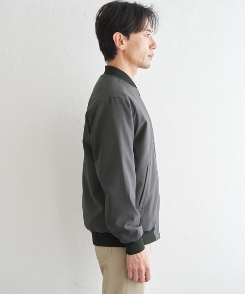 ikka(イッカ)の「2wayライナー付きリブブルゾン(ブルゾン・メンズ・ネイビー/グレー/グレイッシュベージュ・M/L/XL/S)」の16枚目の写真