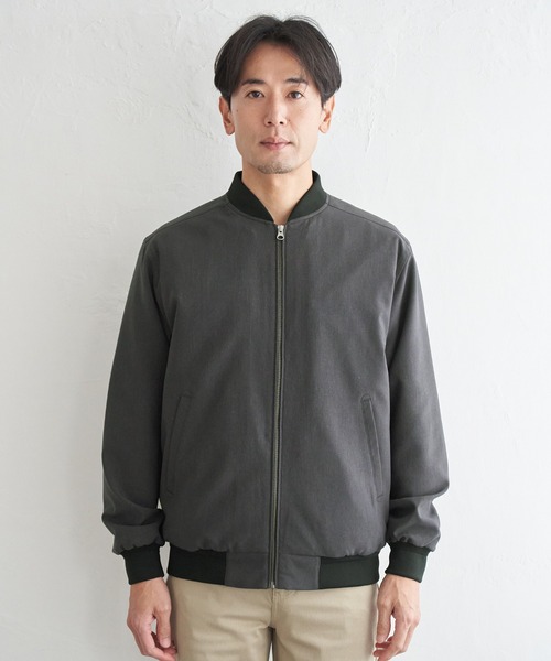 ikka(イッカ)の「2wayライナー付きリブブルゾン(ブルゾン・メンズ・ネイビー/グレー/グレイッシュベージュ・M/L/XL/S)」の18枚目の写真