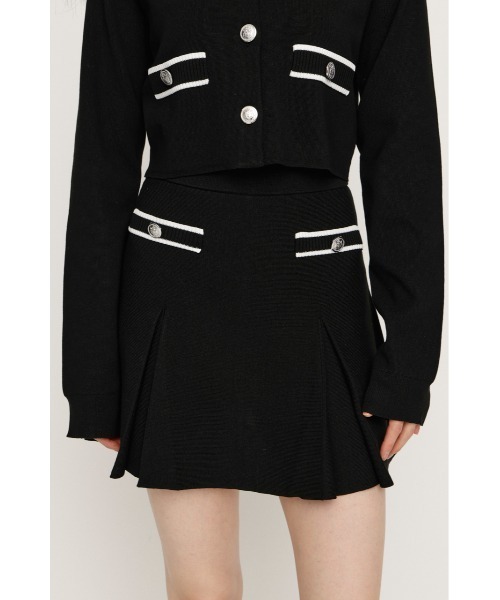 SLY(スライ)の「MILANO RIB BOX PLEATS S/SK ミラノリブ ボックスプリーツ ショートスカート 春服(スカート・レディース・アイボリー/ブラック/杢グレー・FREE)」の8枚目の写真
