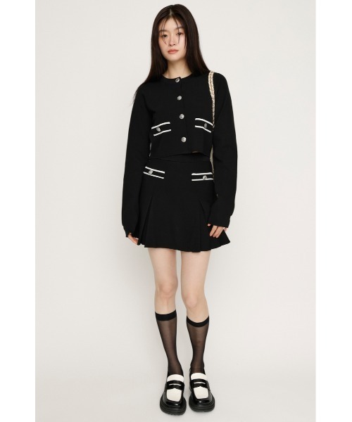SLY(スライ)の「MILANO RIB BOX PLEATS S/SK ミラノリブ ボックスプリーツ ショートスカート 春服(スカート・レディース・アイボリー/ブラック/杢グレー・FREE)」の9枚目の写真