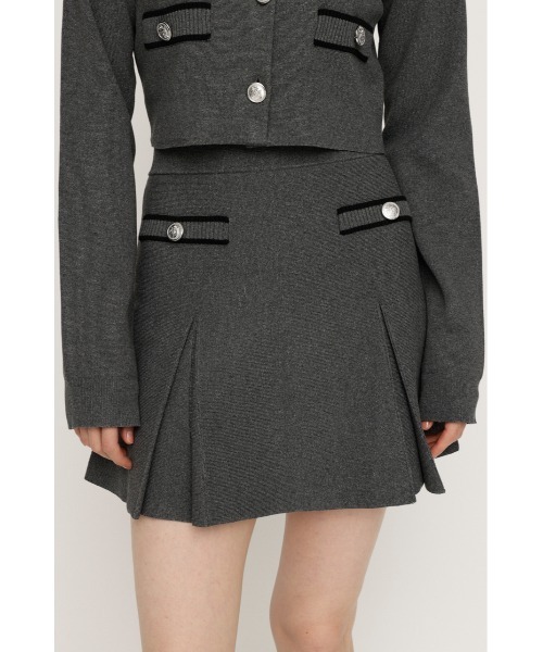 SLY(スライ)の「MILANO RIB BOX PLEATS S/SK ミラノリブ ボックスプリーツ ショートスカート 春服(スカート・レディース・アイボリー/ブラック/杢グレー・FREE)」の12枚目の写真