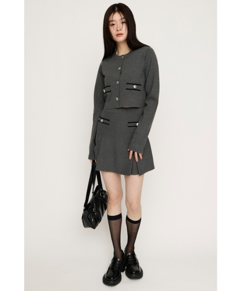 SLY(スライ)の「MILANO RIB BOX PLEATS S/SK ミラノリブ ボックスプリーツ ショートスカート 春服(スカート・レディース・アイボリー/ブラック/杢グレー・FREE)」の13枚目の写真