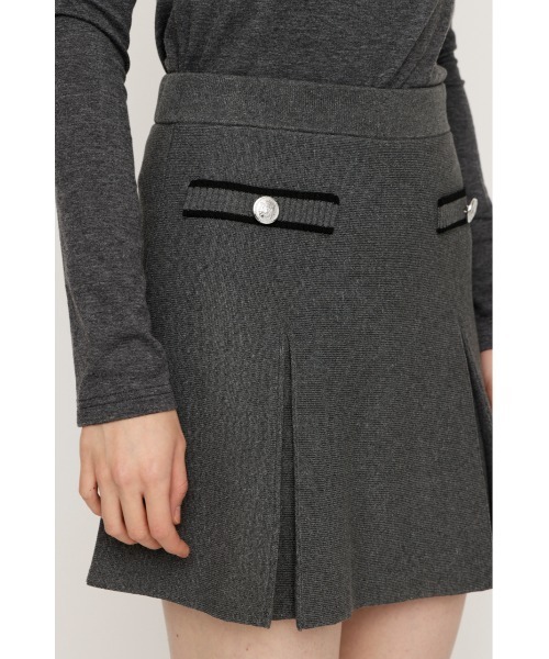 SLY(スライ)の「MILANO RIB BOX PLEATS S/SK ミラノリブ ボックスプリーツ ショートスカート 春服(スカート・レディース・アイボリー/ブラック/杢グレー・FREE)」の16枚目の写真