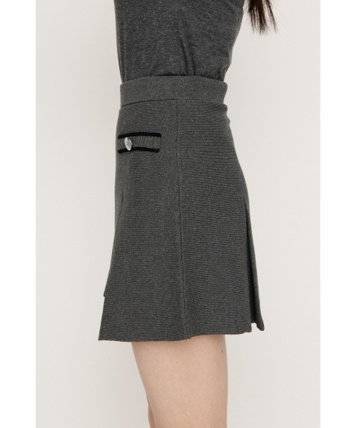 SLY(スライ)の「MILANO RIB BOX PLEATS S/SK ミラノリブ ボックスプリーツ ショートスカート 春服(スカート・レディース・アイボリー/ブラック/杢グレー・FREE)」の17枚目の写真