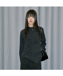 ODD STUDIO（オッドスタジオ）の「シグネチャーシャーリングコットンバイカージャケット - BLACK（その他アウター）」