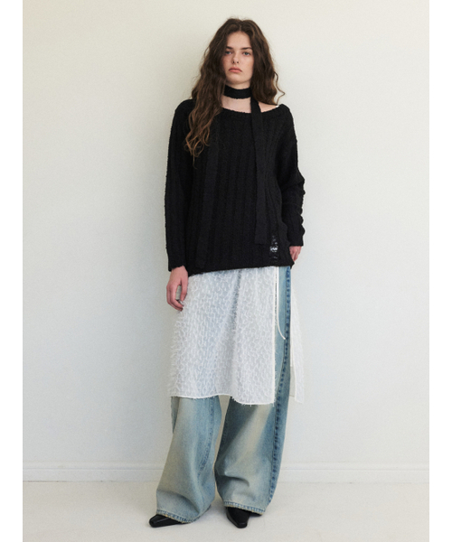 ETMON（エトモン）の「Fringe Lace Slip Dress, Ivory（ワンピース・レディース・その他・FREE）」の3枚目の写真