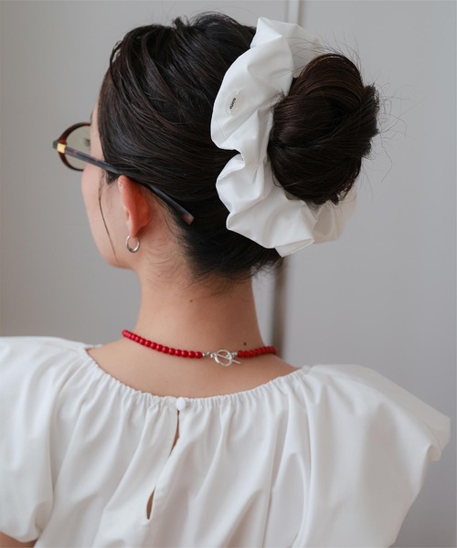 miette(ミエット)の「シュシュセットバルーンブラウス(シャツ/ブラウス・レディース・ライトブルー/ブラック/ライトイエロー/ホワイト/ドット・L/M)」の15枚目の写真