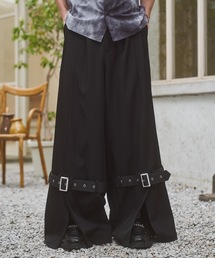 CASPER JOHN | Slit baggy belt slacks/スリットバギーベルトスラックス(スラックス)