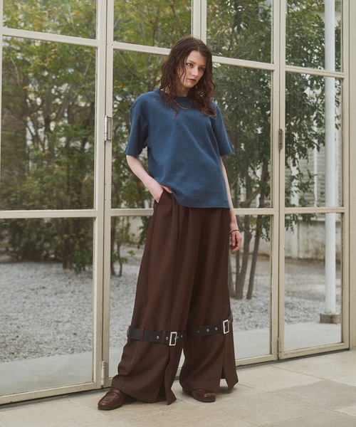 CASPER JOHN(キャスパージョン)の「Slit baggy belt slacks/スリットバギーベルトスラックス(スラックス・メンズ・ブラック/ブラウン・LARGE/MEDIUM/SMALL/X-SMALL)」の13枚目の写真