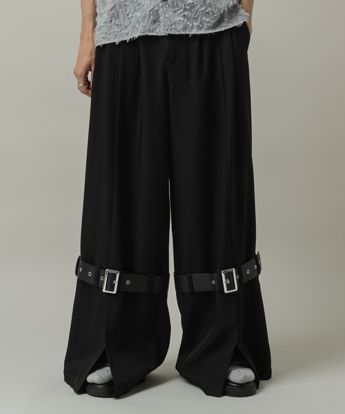 CASPER JOHN(キャスパージョン)の「Slit baggy belt slacks/スリットバギーベルトスラックス(スラックス・メンズ・ブラック/ブラウン・LARGE/MEDIUM/SMALL/X-SMALL)」の14枚目の写真