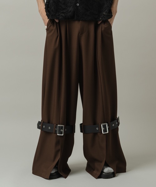 CASPER JOHN(キャスパージョン)の「Slit baggy belt slacks/スリットバギーベルトスラックス(スラックス・メンズ・ブラック/ブラウン・LARGE/MEDIUM/SMALL/X-SMALL)」の19枚目の写真