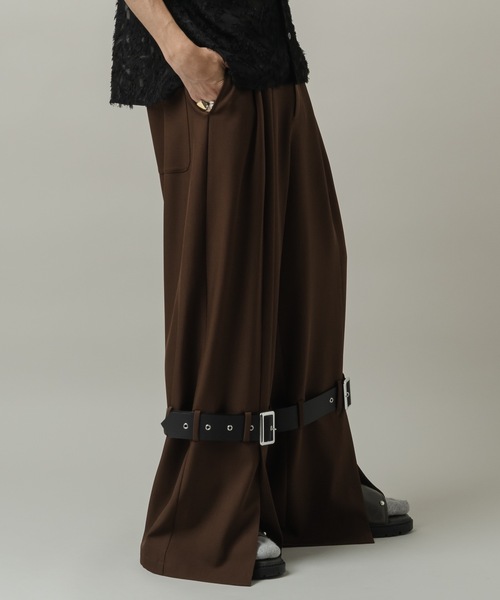 CASPER JOHN(キャスパージョン)の「Slit baggy belt slacks/スリットバギーベルトスラックス(スラックス・メンズ・ブラック/ブラウン・LARGE/MEDIUM/SMALL/X-SMALL)」の20枚目の写真
