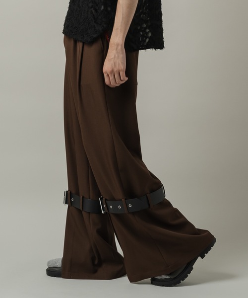 CASPER JOHN(キャスパージョン)の「Slit baggy belt slacks/スリットバギーベルトスラックス(スラックス・メンズ・ブラック/ブラウン・LARGE/MEDIUM/SMALL/X-SMALL)」の21枚目の写真