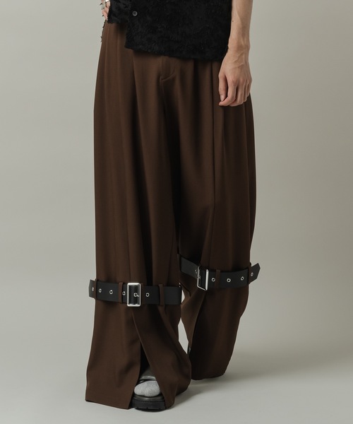 CASPER JOHN(キャスパージョン)の「Slit baggy belt slacks/スリットバギーベルトスラックス(スラックス・メンズ・ブラック/ブラウン・LARGE/MEDIUM/SMALL/X-SMALL)」の22枚目の写真