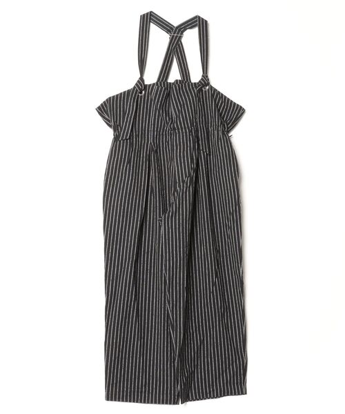 my beautiful landlet(マイビューティフルランドレット)の「【my beautiful landlet】STRIPED CURL YARN OVERALLS(サロペット/オーバーオール・メンズ・ホワイト/ネイビー/ブラック・0/1)」の15枚目の写真