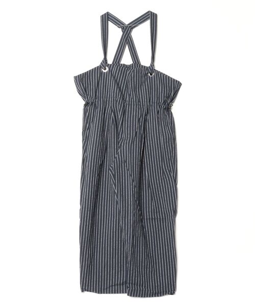 my beautiful landlet(マイビューティフルランドレット)の「【my beautiful landlet】STRIPED CURL YARN OVERALLS(サロペット/オーバーオール・メンズ・ホワイト/ネイビー/ブラック・0/1)」の16枚目の写真